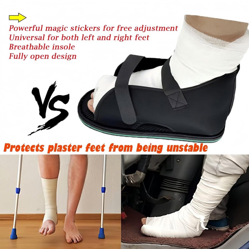 Yodilala Adjustable plaster shoes postoperative shoes, medical walking shoes with Magic sticker, suitable for foot sprains, ankle fractures, toes, suitable for left and right feet(L) - Image 3